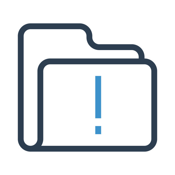 文件夹错误细线颜色矢量图标图片下载