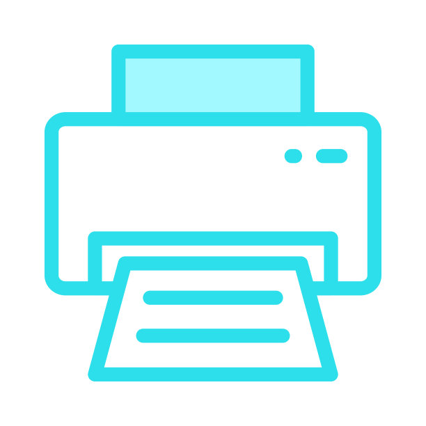 打印机颜色线向量图标图片下载