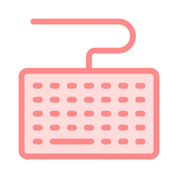 键盘颜色线向量图标图片下载