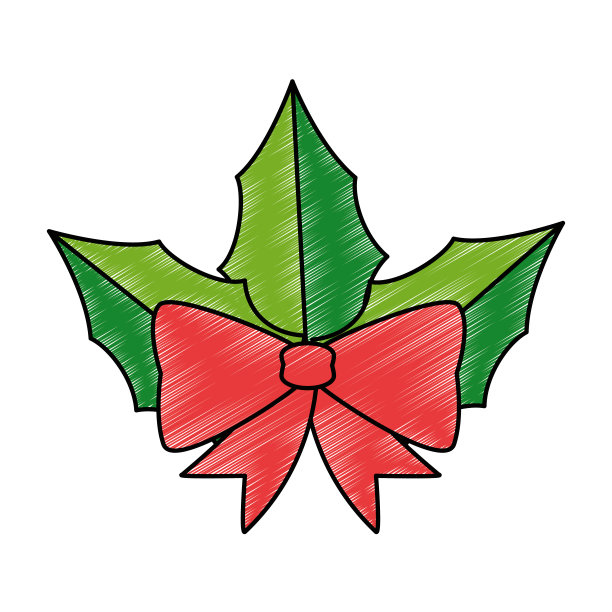 圣诞树叶装饰图标图片下载