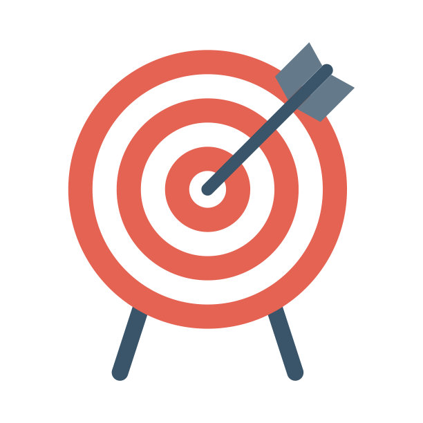 目标平面矢量图标图片下载