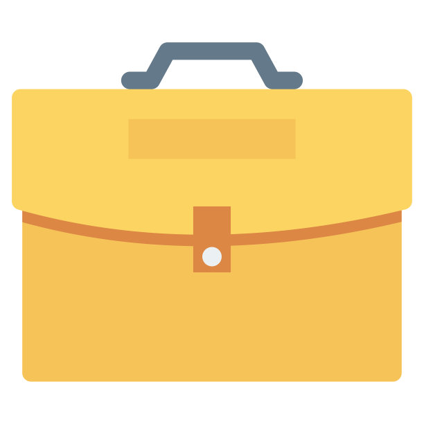 办公包平面矢量图标图片下载