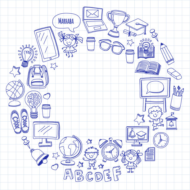 孩子们，孩子们，男孩女孩们。快乐的学生学习英语，西班牙语，德语，意大利语，阿拉伯语，学院，大学，幼儿园语言类玩，学习矢量图标图片下载