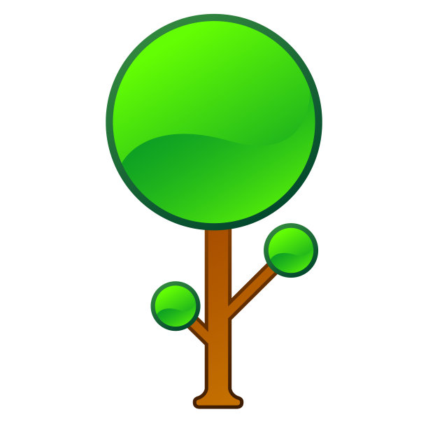 孤立的漫画树图片下载