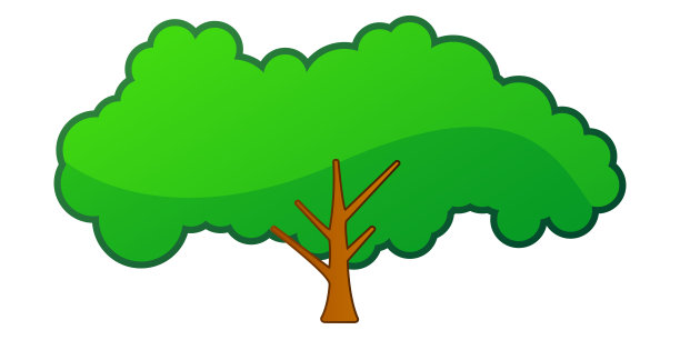 孤立的漫画树图片下载