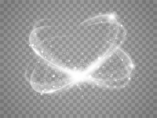 白光的效果。魔法阵的光芒。向量图片下载