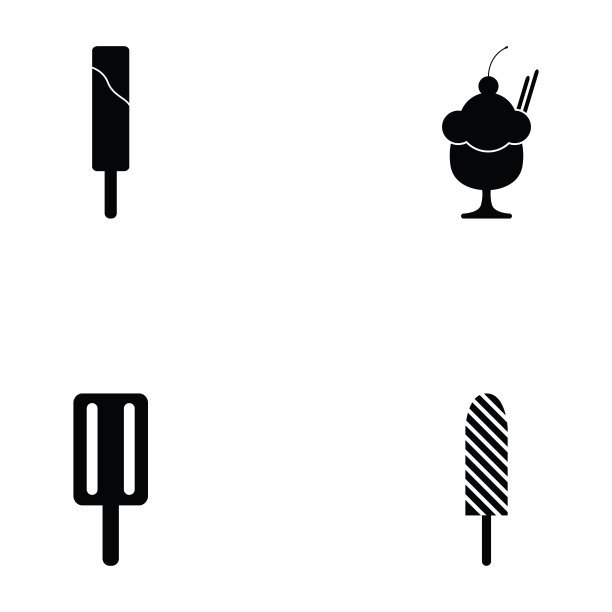 冰淇淋图标集图片下载