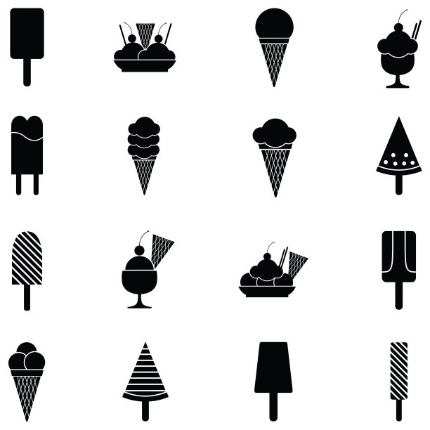 冰淇淋图标集图片下载