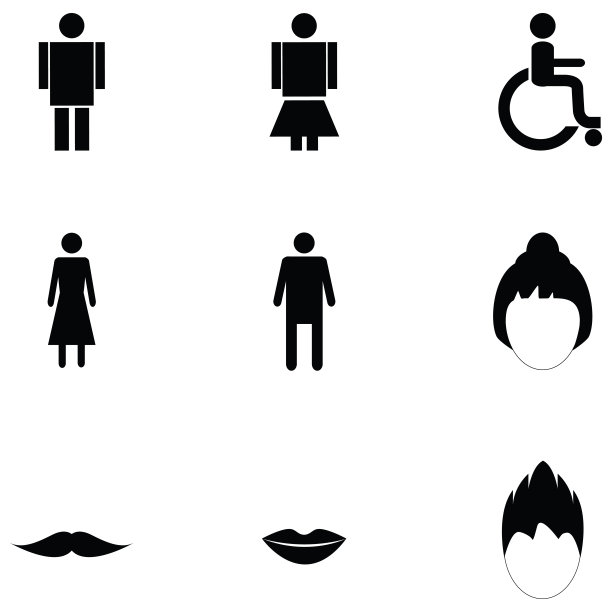 男人和女人图标集图片下载