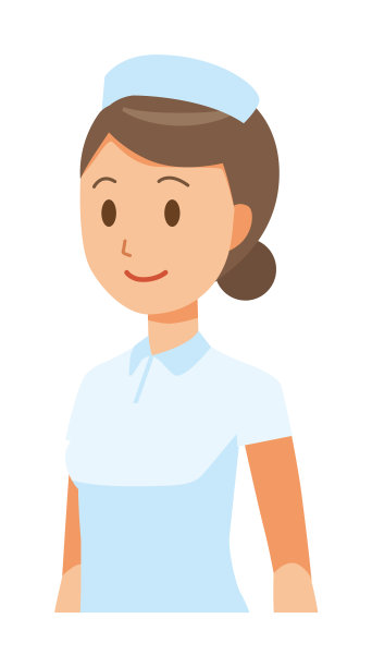 一个戴着护士帽，穿着白大褂的女护士正在走着图片下载