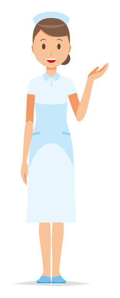 一个戴护士帽、穿白大褂的女护士给我们看图片下载