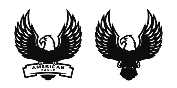 美国鹰，两个版本。图片下载