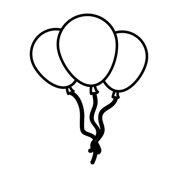 气球庆祝标志图片下载