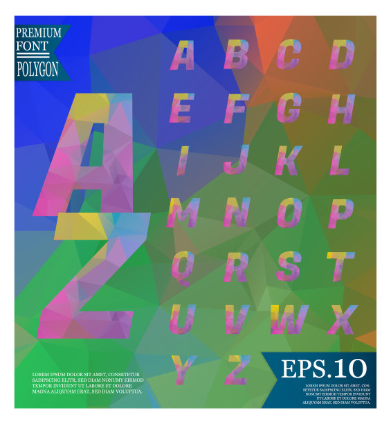 字体低聚抽象背景低聚纹理三角形形状在随机图案设计图片下载