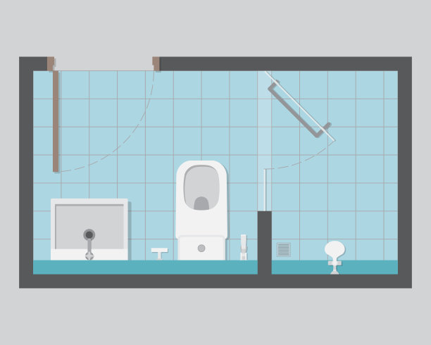 居民卫生间平面图图片下载
