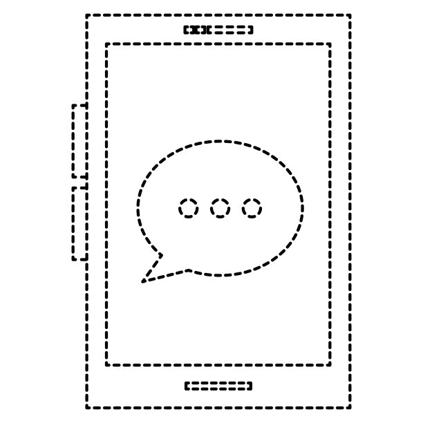带有语音泡泡的智能手机图片下载