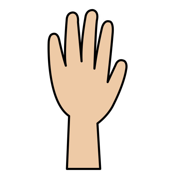 手人类孤立图标图片下载