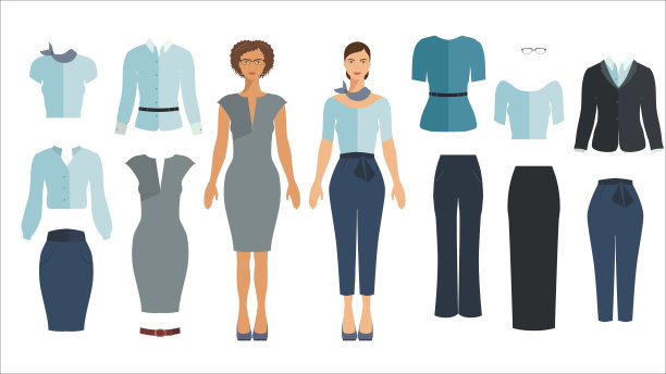 向量的构造函数。年轻女性穿平底鞋。图片下载