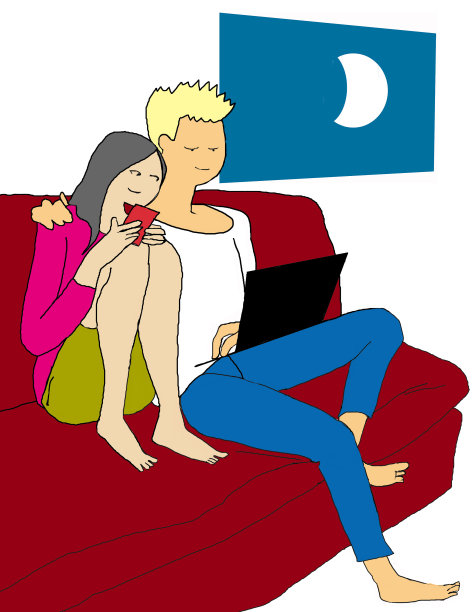 两个青少年在家里看电影图片下载