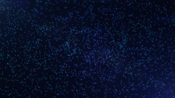 未来的蓝色粒子星星在夜空空间抽象背景图片下载