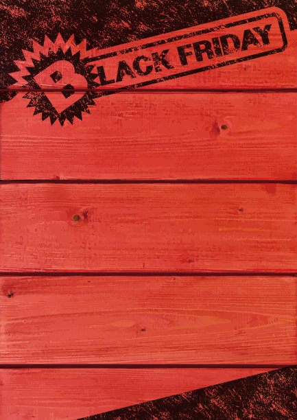 黑色星期五背景[木板上的旧邮票]图片下载