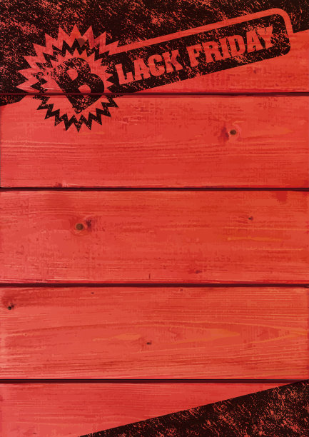 黑色星期五背景[木板上的旧邮票]图片下载