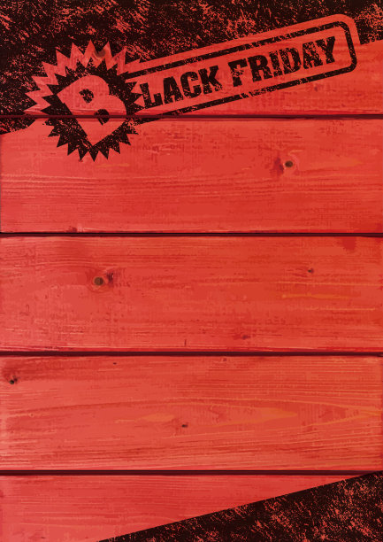 黑色星期五背景[木板上的旧邮票]图片下载
