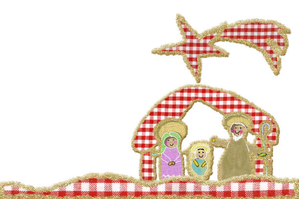 可爱的圣诞圣诞场景孤立。图片下载