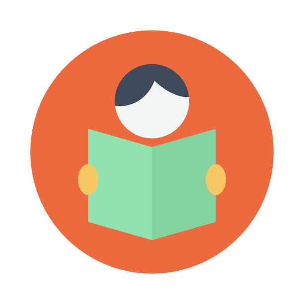 书籍阅读平面矢量图标图片下载