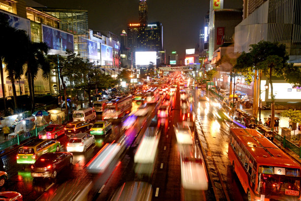 交通顺畅，泰国曼谷图片下载