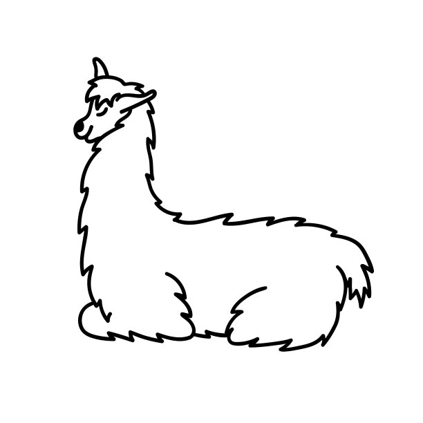 矢量插图可爱的字符南美喇嘛与装饰。孤立的轮廓卡通婴儿羊驼。手绘秘鲁动物:原驼、羊驼、小羊驼。为印花、织物绘制图纸。图片下载