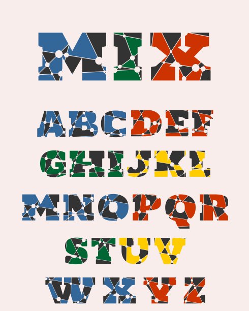 装饰性字母矢量字体。图片下载