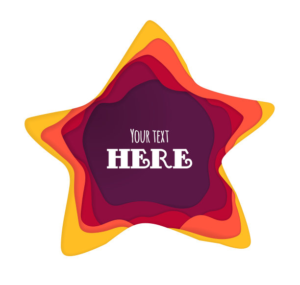 艺术抽象背景，矢量仿剪纸图片下载