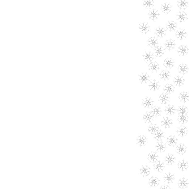 节日框架与雪花在一个白色的背景。海报，明信片，圣诞祝福，新年祝福。图片下载