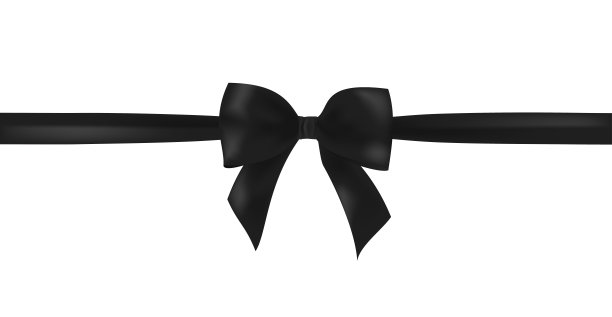 美丽的黑色丝带蝴蝶结为您的设计矢量图片下载