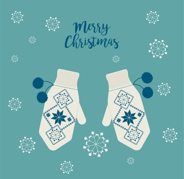 温暖的手套。圣诞节的概念。图片下载