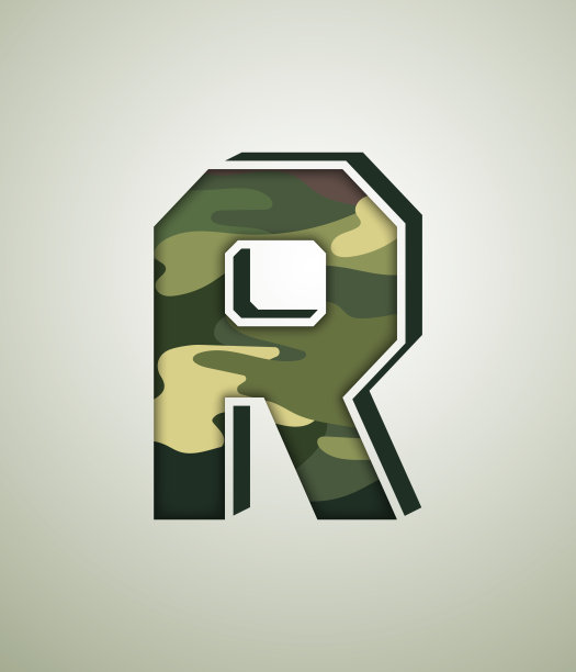 CAMO字符集，详细的矢量字体图片下载