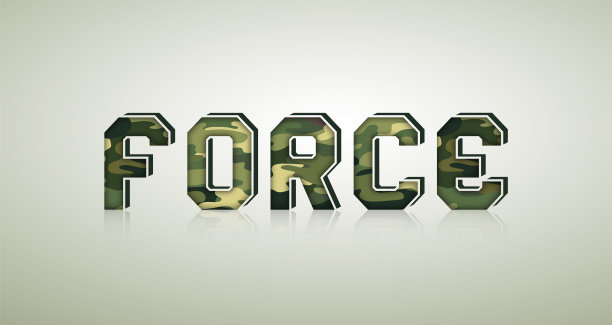 CAMO字符集，详细的矢量字体图片下载