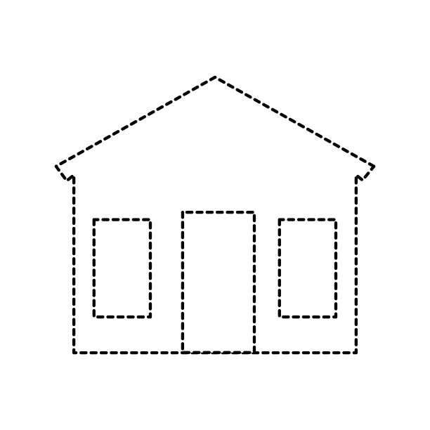 大厦前孤立图标图片下载