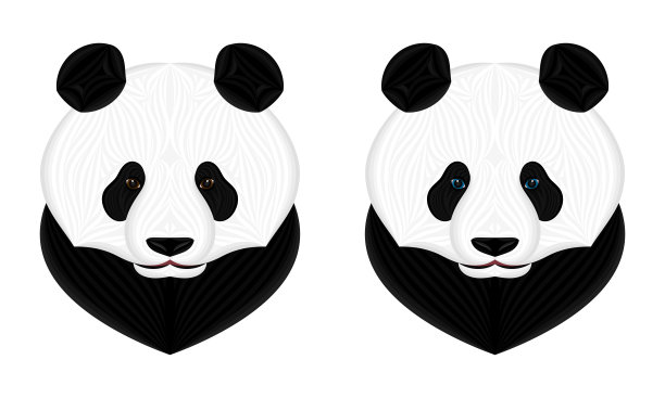 向量的熊猫素材图片