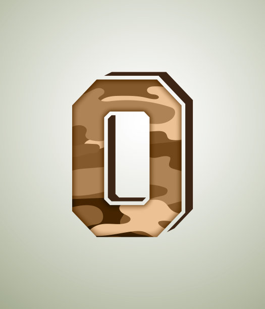 CAMO字符集，详细的矢量字体图片下载