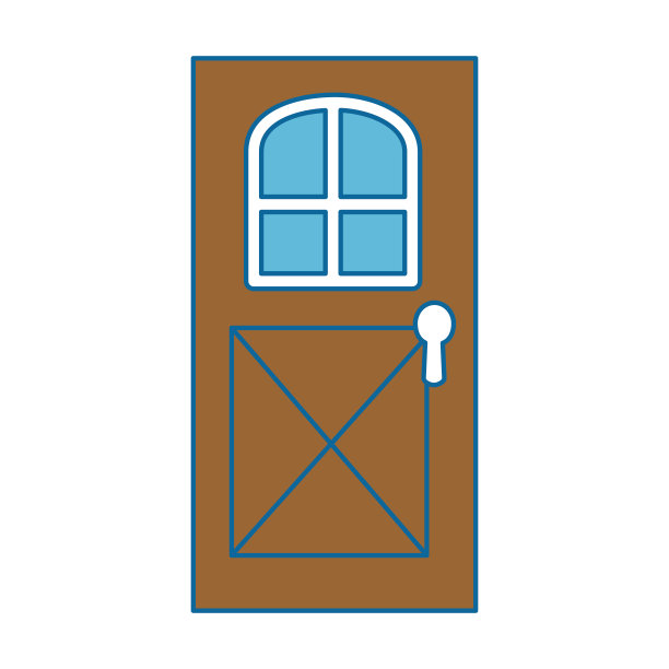 房屋门隔离图标图片下载