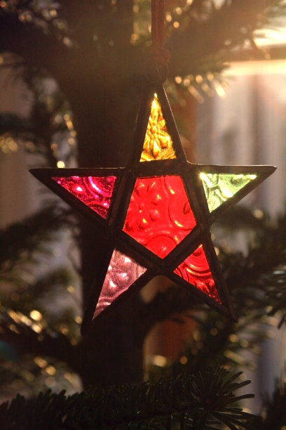 五彩圣诞之星图片下载