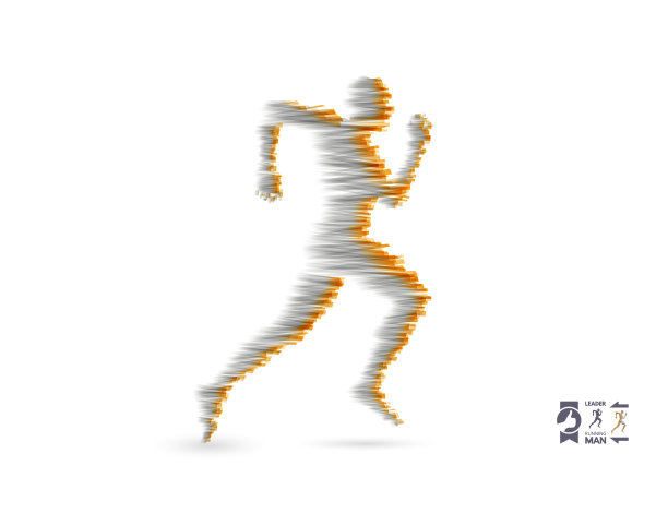 跑步的人。为体育和商业设计。体育的概念。矢量插图。图片下载