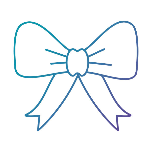 蝴蝶结丝带孤立图标图片下载