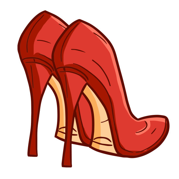 红色的高跟鞋。图片下载