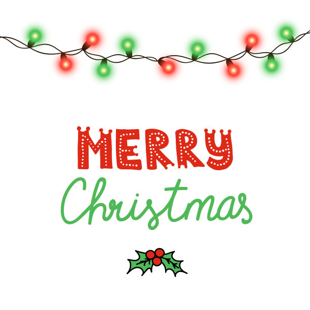 矢量插图的圣诞节，新年灯孤立的背景。一套彩色绳花环。透明的现实派对装饰。节日贺卡设计的发光灯。图片下载