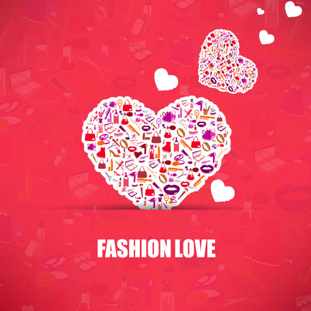 时尚和化妆品，化妆和美丽的图标和背景报告。图片下载