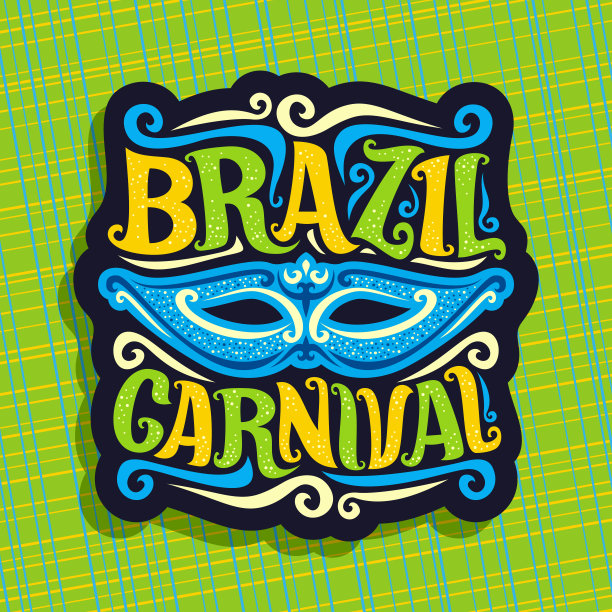 巴西狂欢节的矢量标志图片下载
