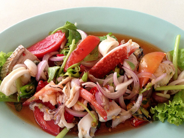 辣味海鲜泰式沙拉图片下载